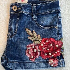 Mae Li Rose Jean Shorts Girls size 8